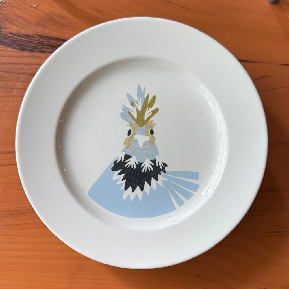 IKEA Unique Bird Plate Romania RARE HTF 8 3/8" 18691 20-1 HELSTEKT set of four